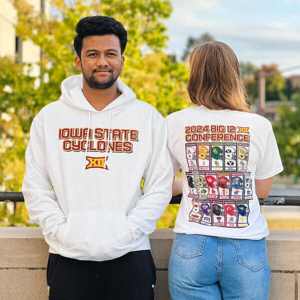 Champion Iowa State 2024 Big 12 Conference White Hooded Sweatshirt ISU Book Store